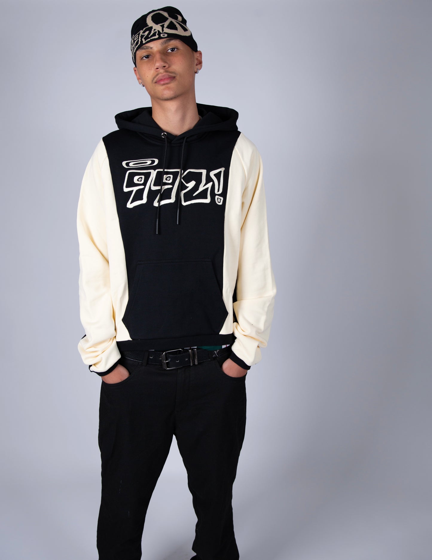 992 black graphic beanie