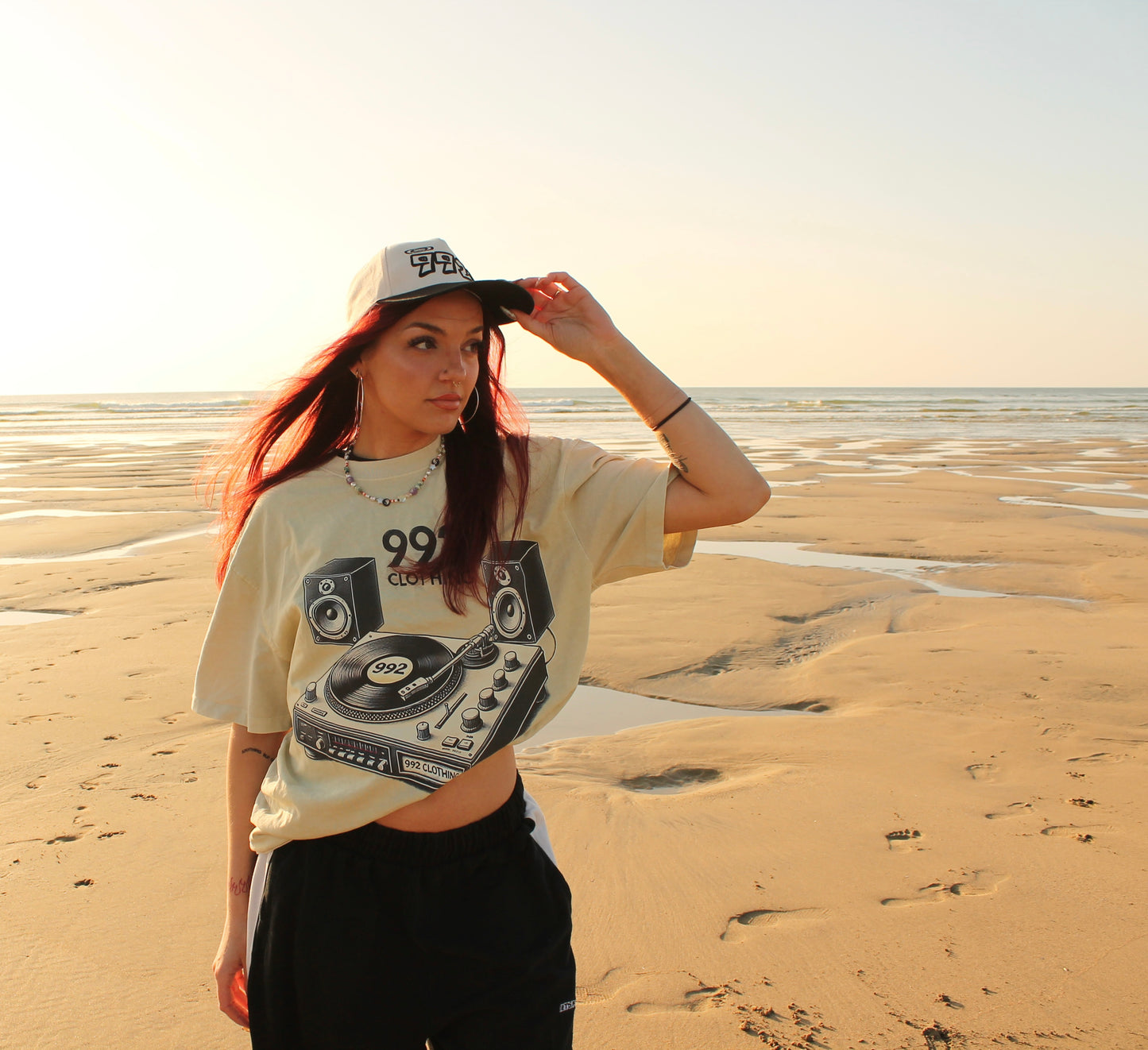 992 speakers graphic oversized tee