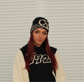 992 black graphic beanie