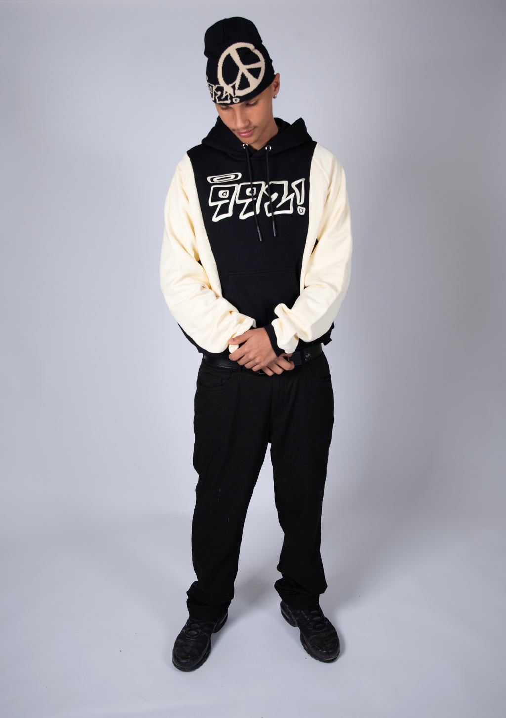 992 black graphic beanie