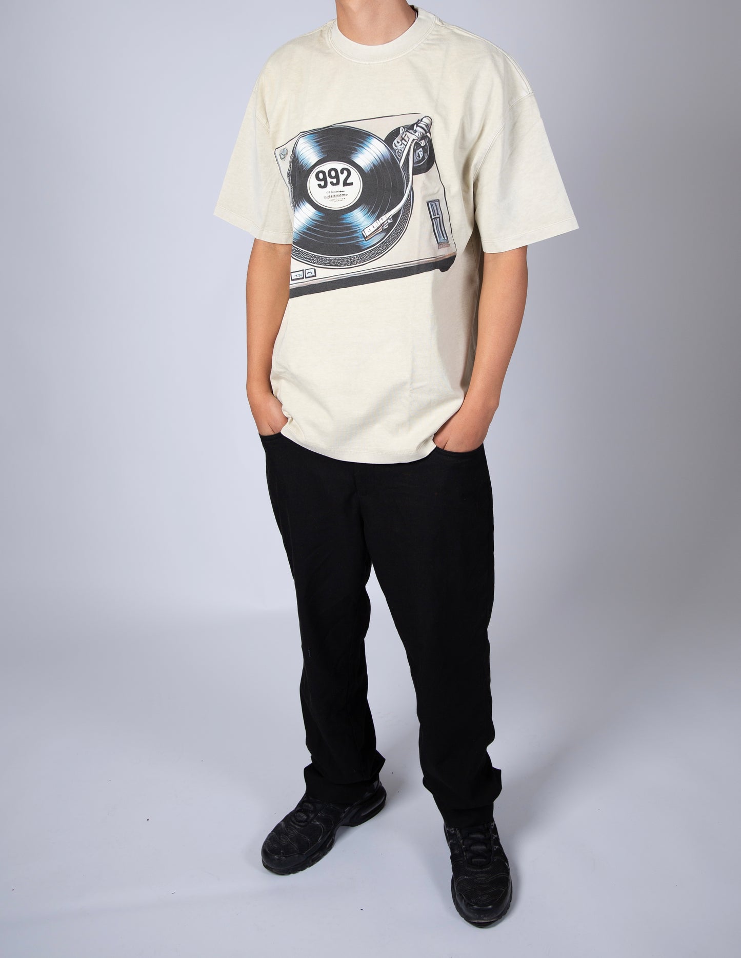 992 record player oversized tee