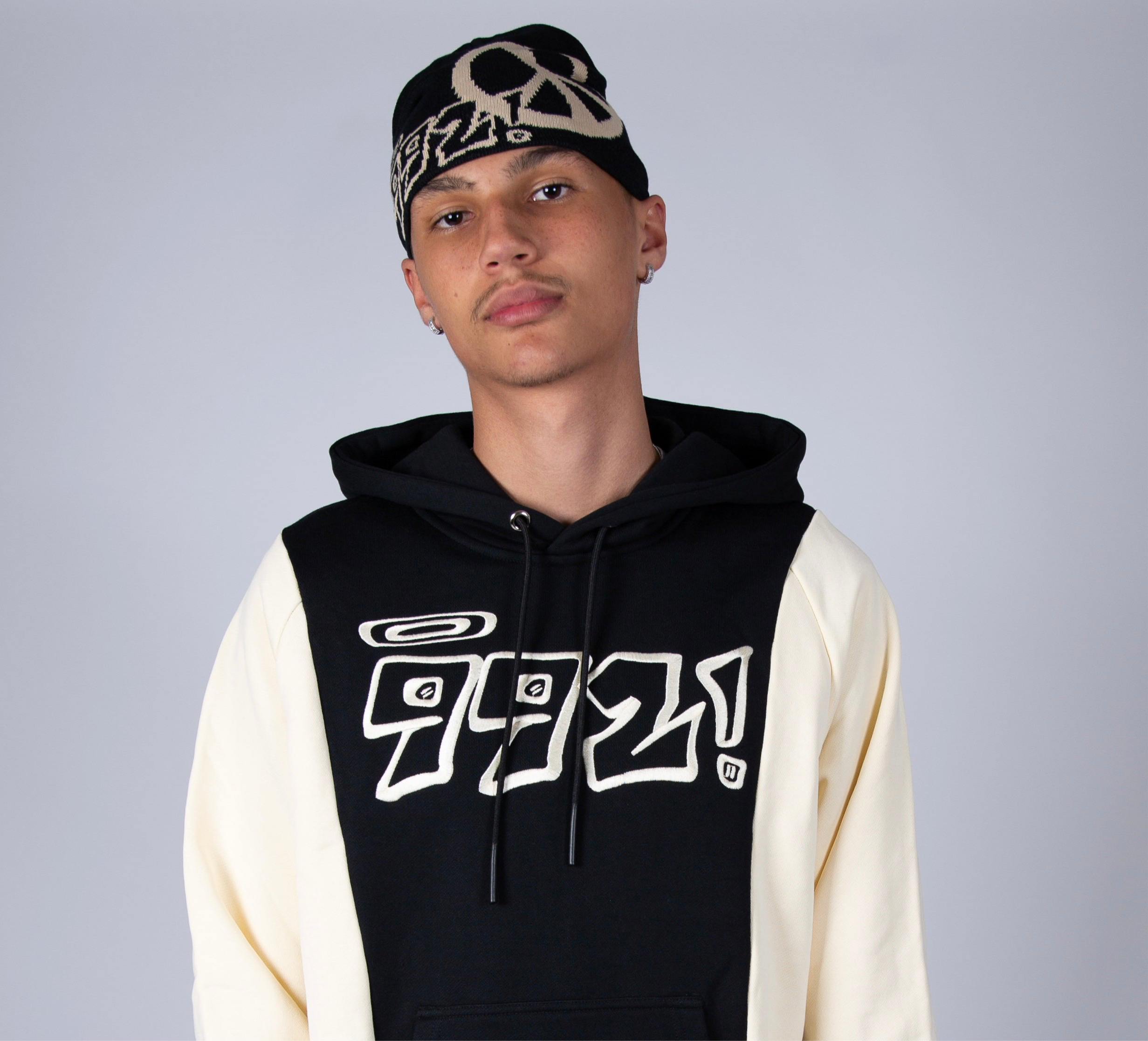 992 black graphic beanie