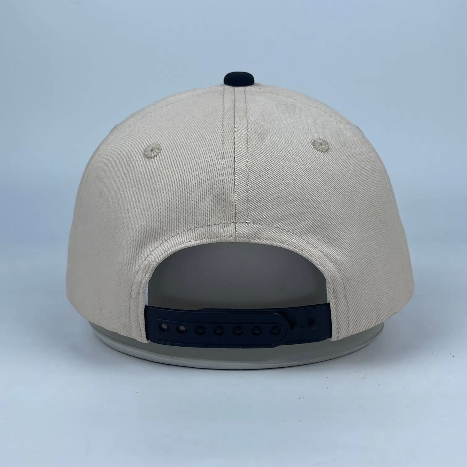 baseball cap in black and cream
