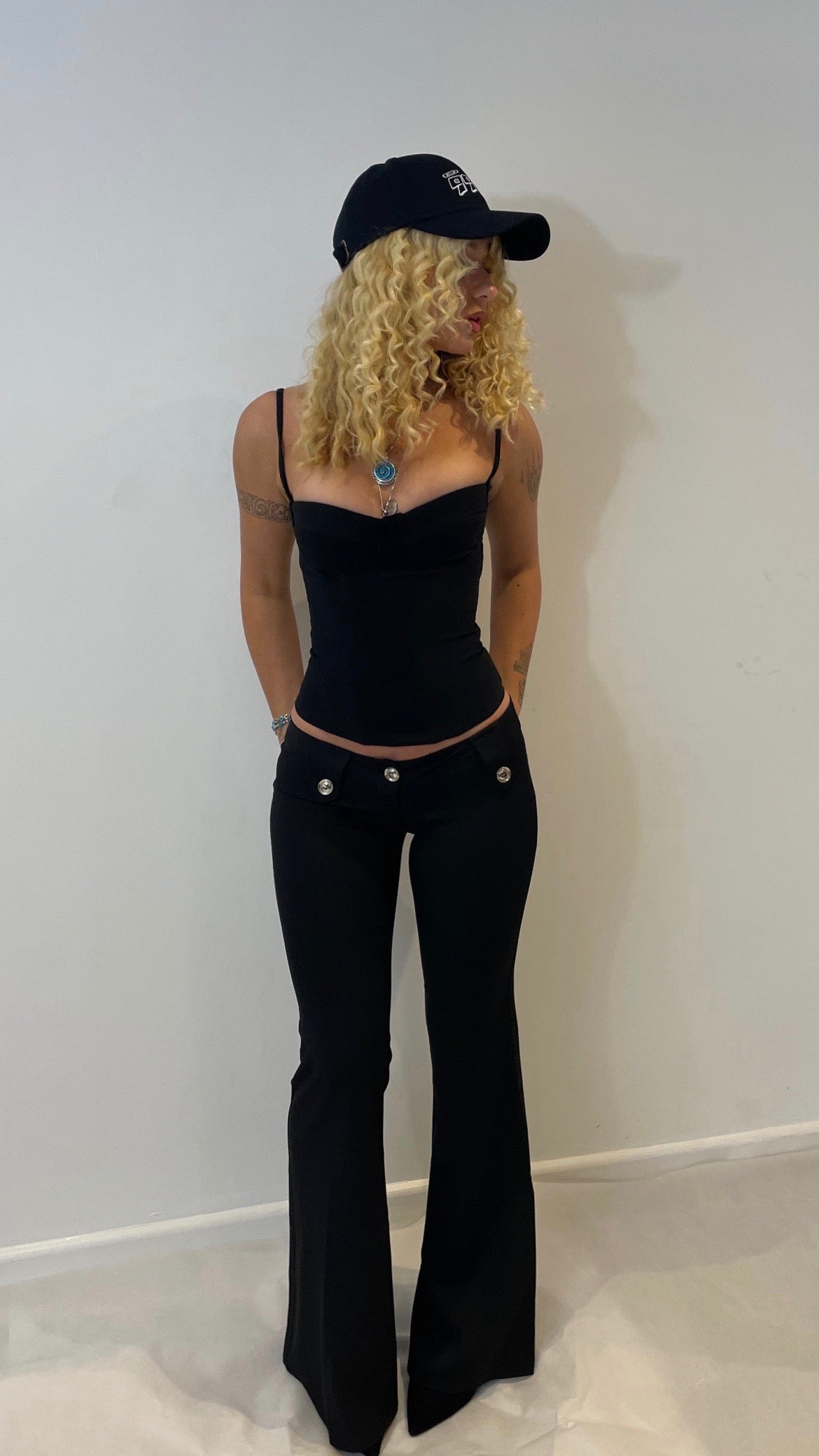 992 black embroidered cap